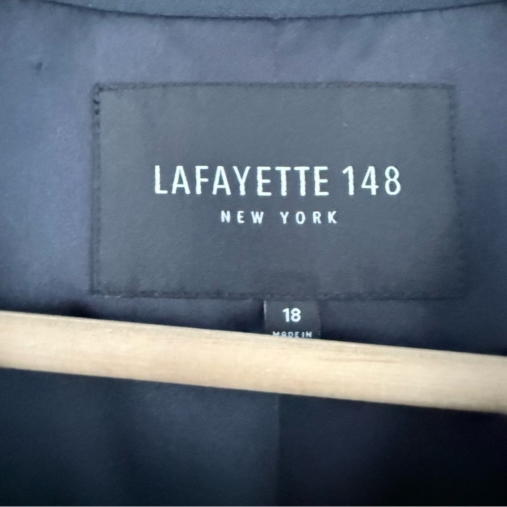 Lafayette 148 Navy One Button Blazer Jacket Sz 18 - Picture 6 of 6
